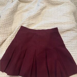 Zara Deep Red Skater Skirt